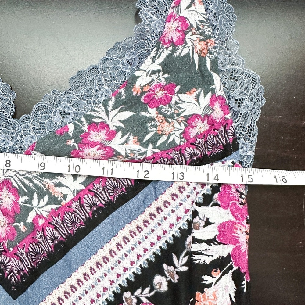 Free People Intimately Stevie Boho Maxi Dress Floral Patchwork Lace Trim Size XS - Picture 11 of 13